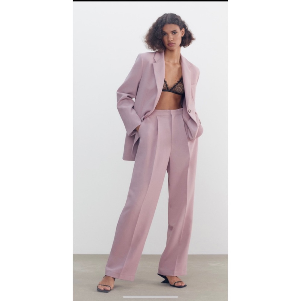 Zara Pale Pink Full Length Pants